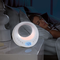 natural light waking alarm clock and relaxing dimming bed time clock